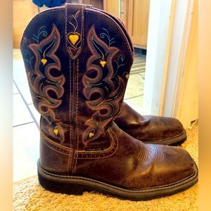 Women’s Justin composite toe boot size 9B